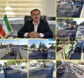 اتمام روکش آسفالتی کمربندی بعثت/مراحل پایانی عریض سازی، جدول گذاری و آسفالت ریزی راه روستایی زاوشت/شروع روکش آسفالتی بلوار ولایت بطول ۳ کیلومتر